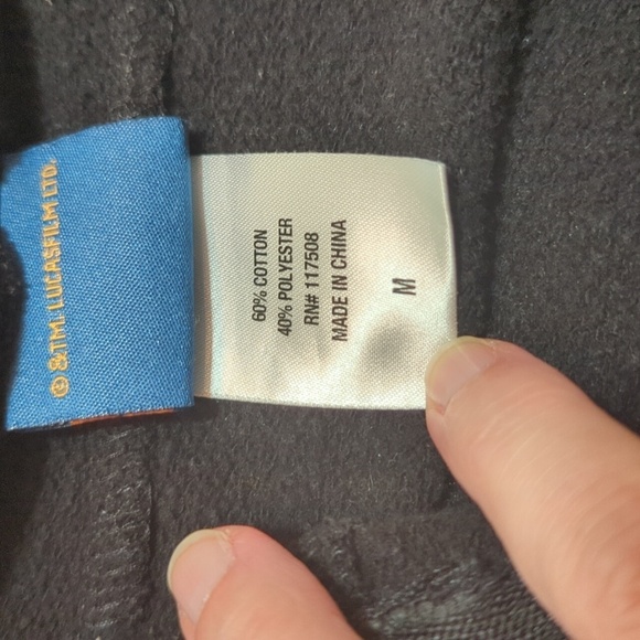 Star Wars Zip Front Hoodie w/Cutouts Kid's Size Medium - Picture 6 of 7